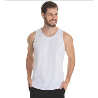 Regata Masculina Branca 100% Poliéster Premium – Ideal para Sublimação e Esportes