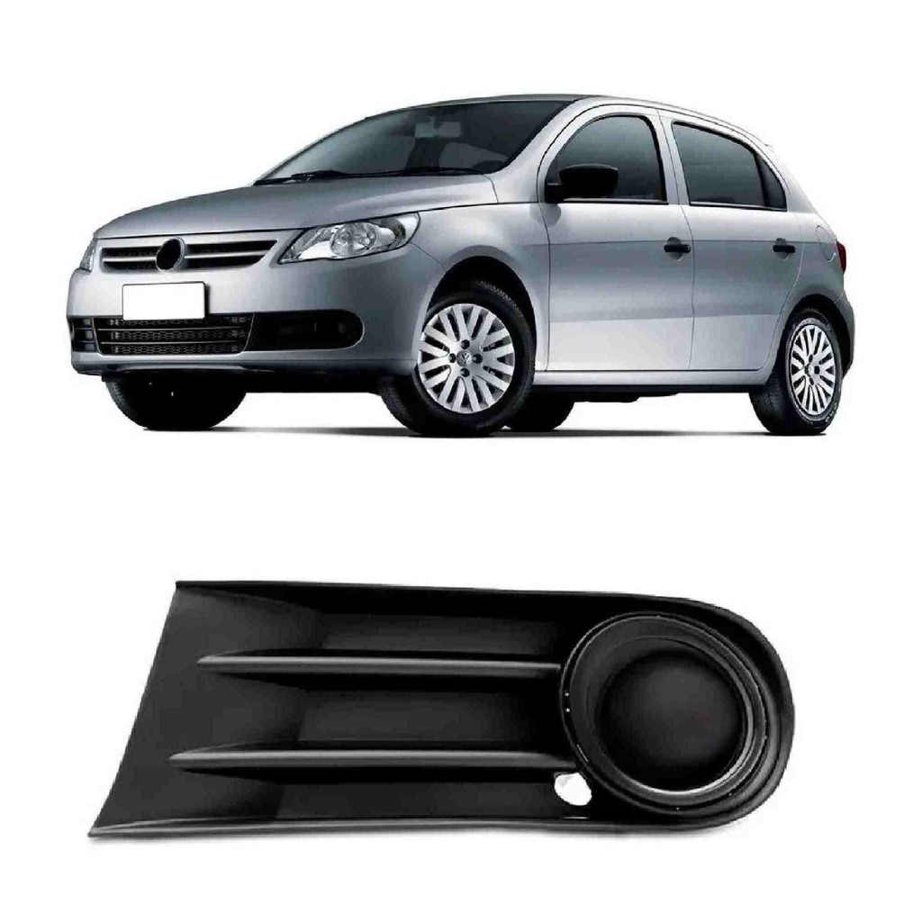 Grade De Para-choque Moldura Gol G5 Voyage G5 Saveiro G5 Sem Furo - Lado Esquerdo