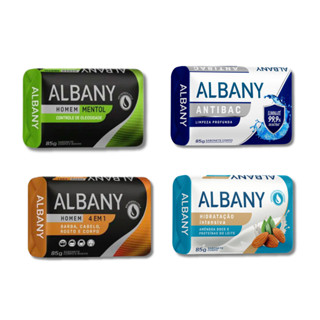 Kit 12 Sabonetes Albany 85gr Antibac - Barba - Mentol em Oferta na Shopee