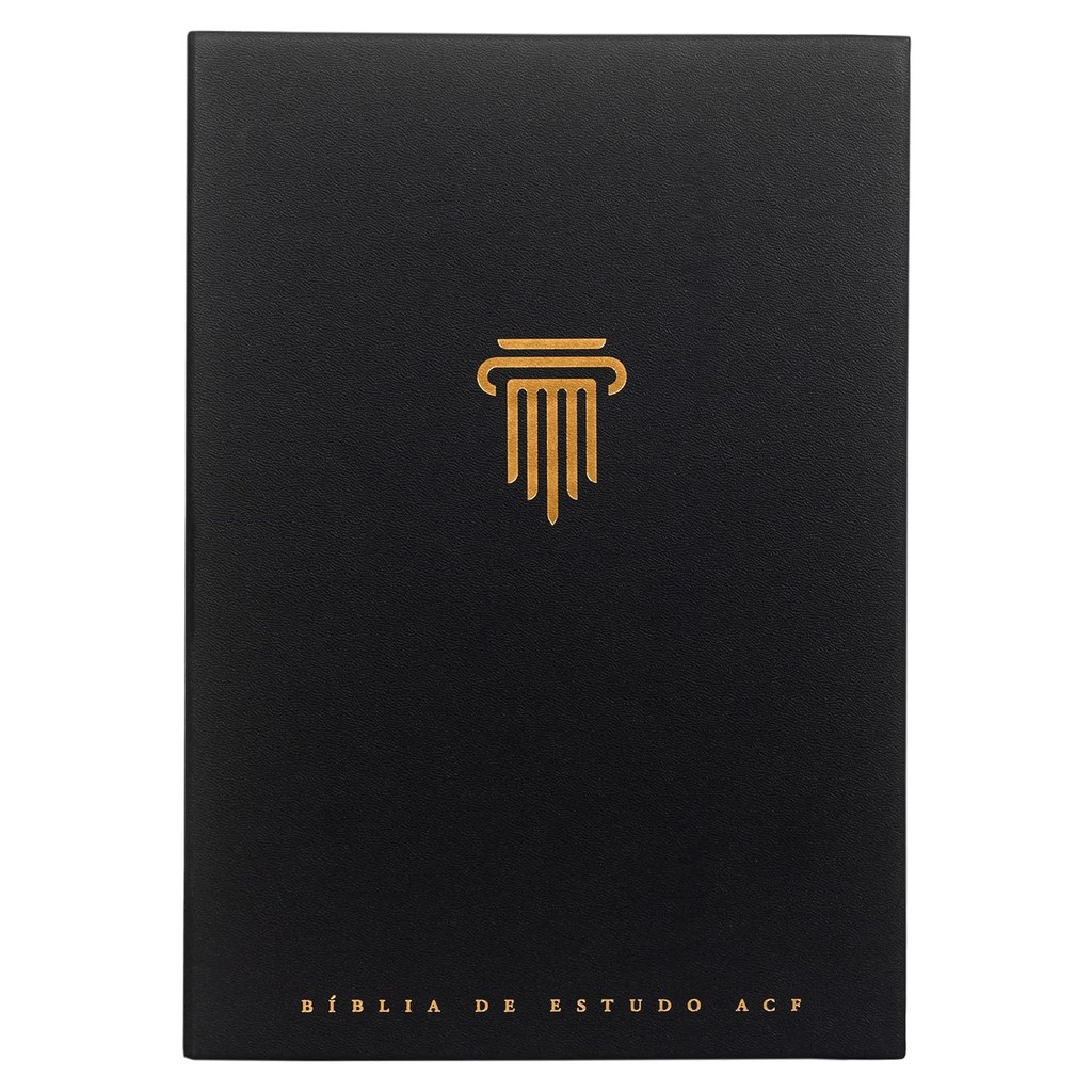 Bíblia de Estudo ACF | Letra Normal | Couro Soft Preta