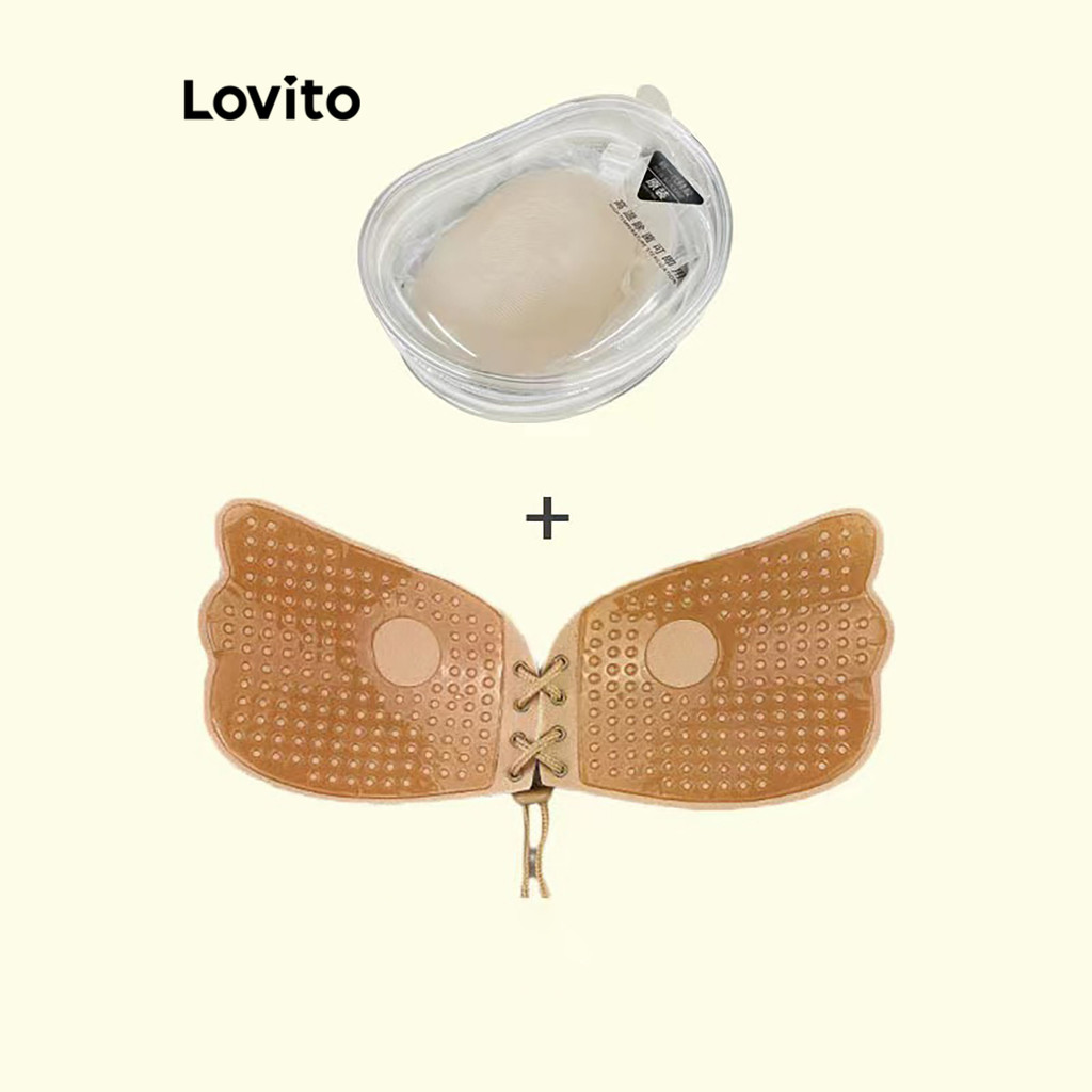 (Trendy) Lovito Lingerie Push Up Invisível Adesivo Sem Alças LNA27412 em Oferta na Shopee