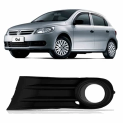 Grade Para-choque Gol G5 2008 2009 2010 2011 2012 Lado Esquerdo Com Furo Preta