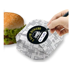 Etiqueta Lacre Segurança Redondo Hamburguer Lanche Delivery