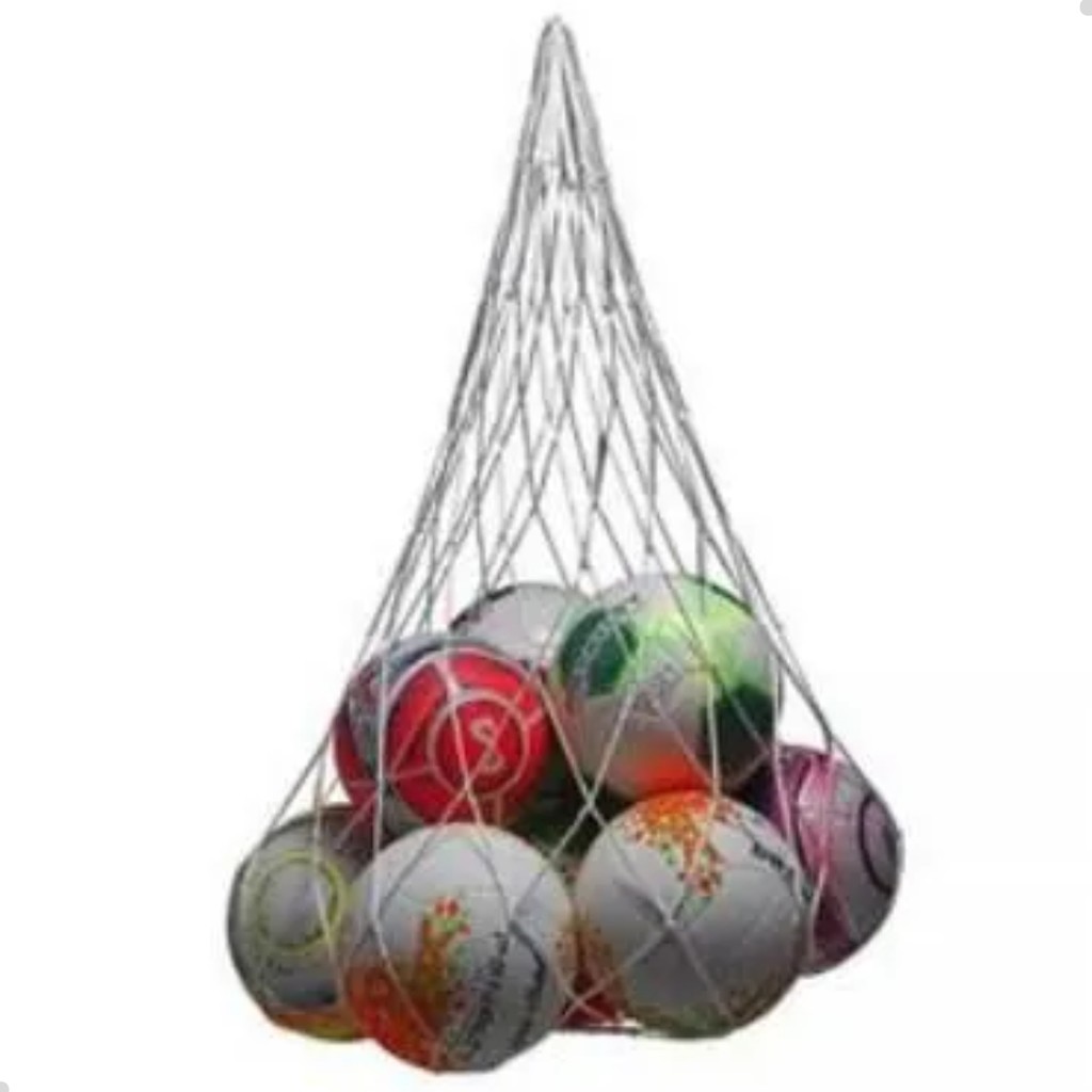 Rede Para Transporte de Bolas Basquete Futebol Handebol Volei Fio 2mm Seda 20 Bolas