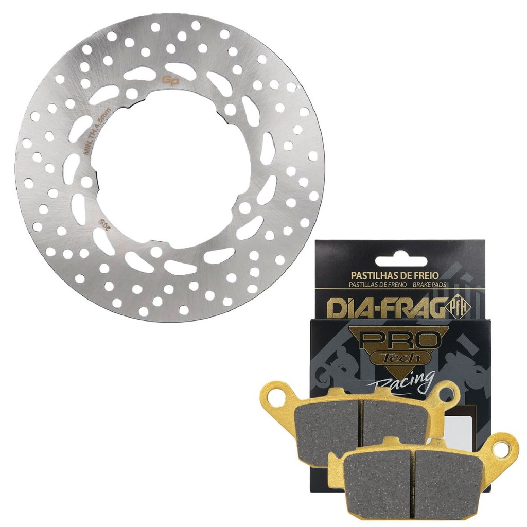 Disco de Freio Traseiro Xj6 2009-2012 + Pastilhas Diafrag (Metálica) em Oferta na Shopee