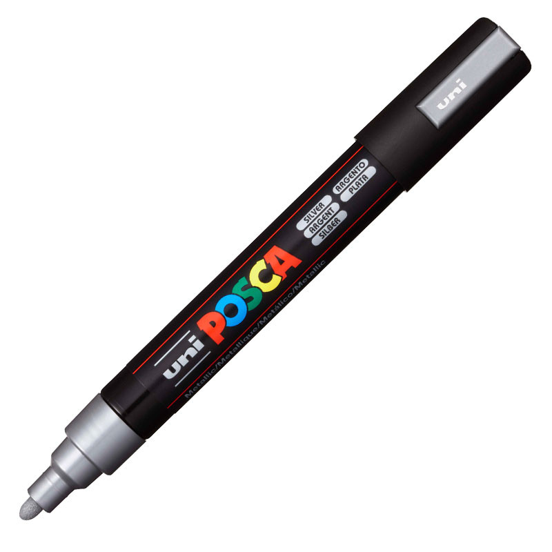 Caneta Posca PC-5M Prata Uni-Ball - Stationery