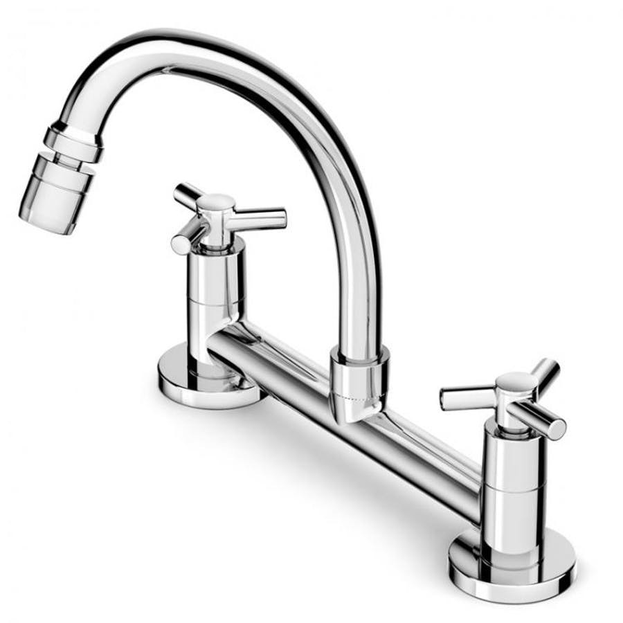 Misturador para Cozinha de Mesa Bica Móvel com Arejador Articulado Zip Cromado