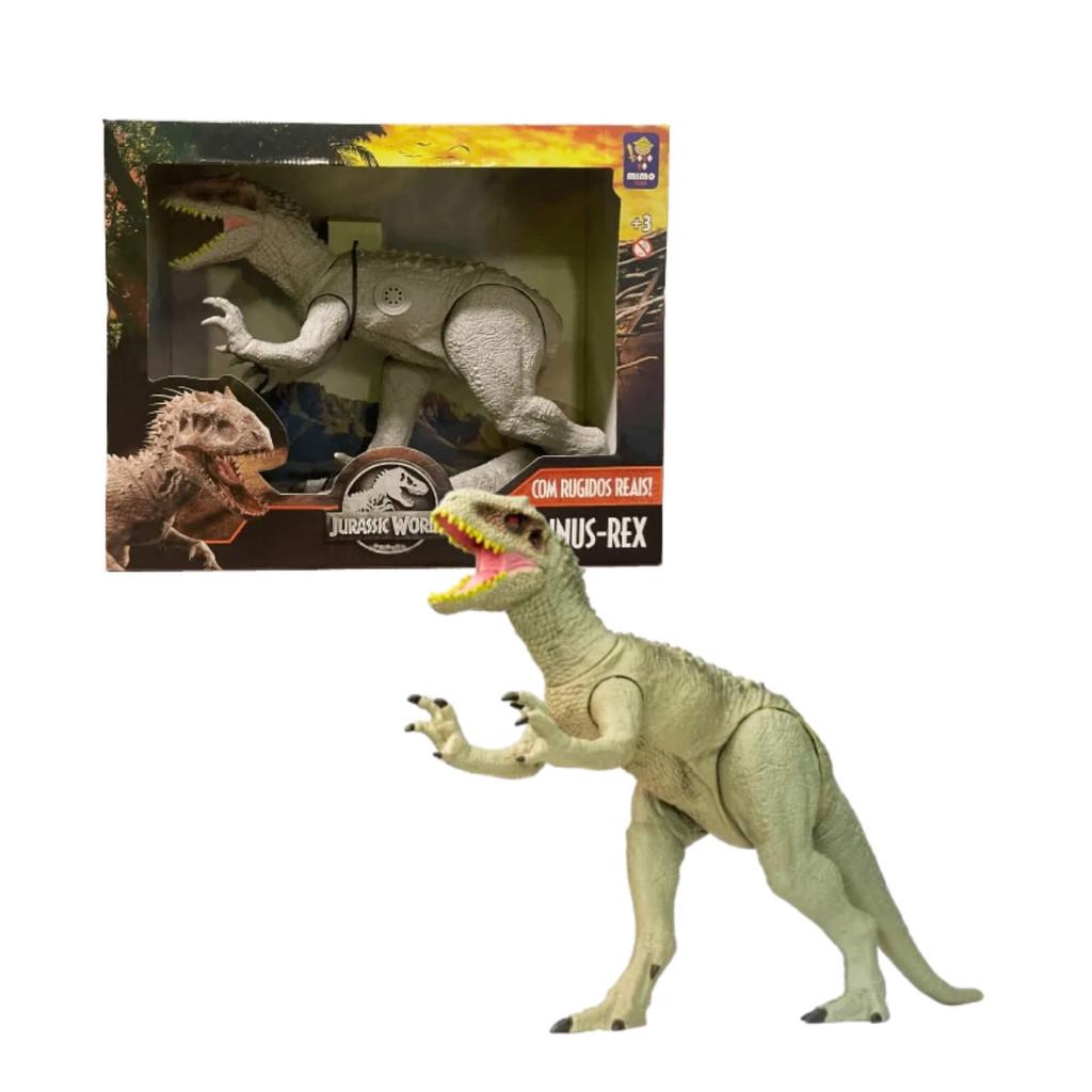 Boneco Indominus Rex Filme Jurassic World c/ Som Rugido Mimo Toys 0746 Brinquedo Infantil de Ação em Oferta na Shopee