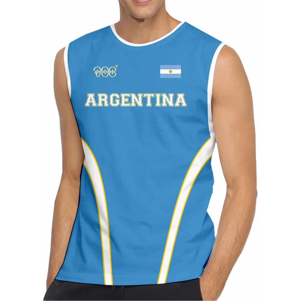 Regata Argentina UV50 Masculina Uniforme Moda Volei Basquete