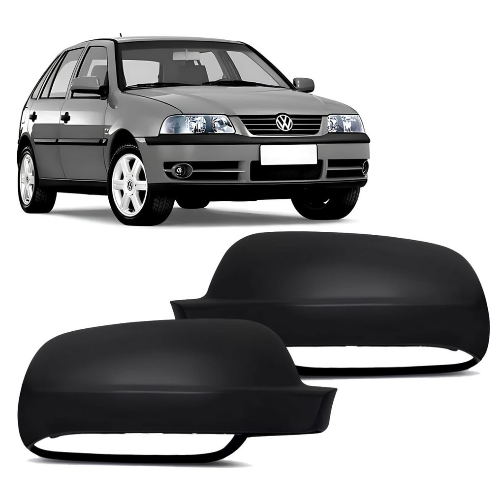 Capa Retrovisor Preto Modelo METAGAL Gol G3 G4 1999 2000 2001 2002 2003 2004 2005 2006 2007 2008