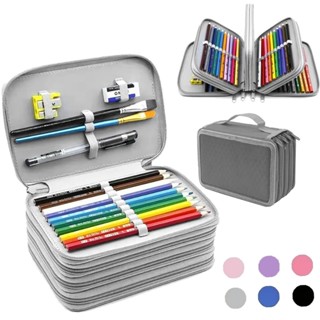 Estojo 72 Pens Escolar Box Nylon Com Alça Feminino/Masculino Organizador Grande Jumbo Box Com Divisórias Zíper Infantil em Oferta na Shopee