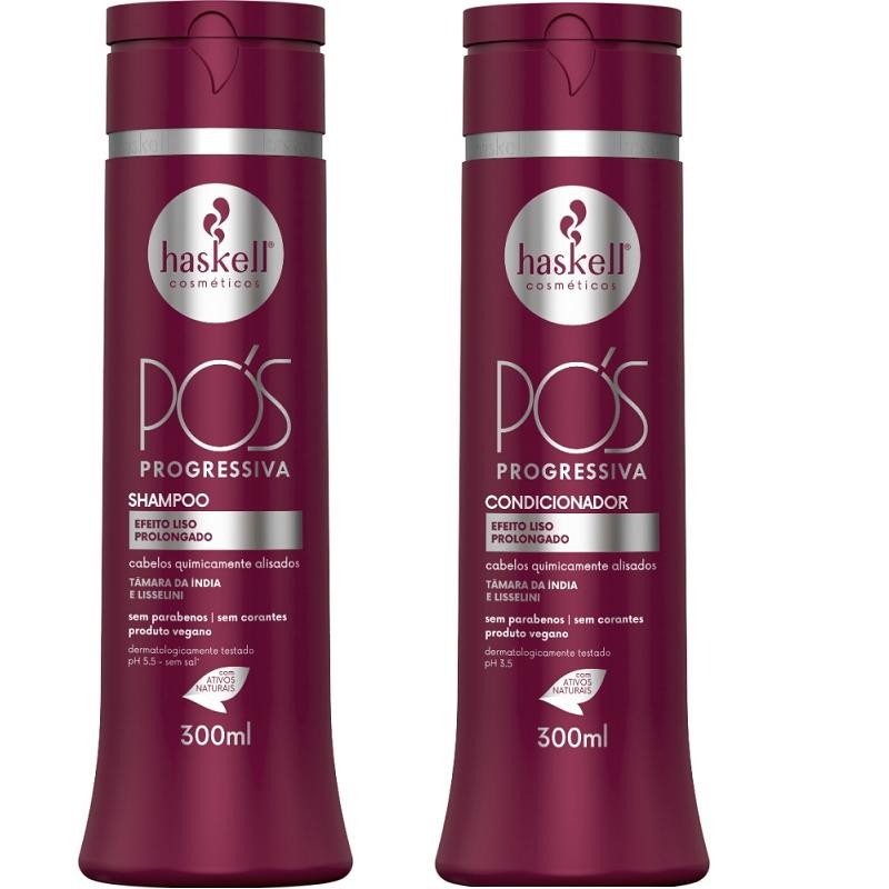 Kit Haskell Pós Progressiva Shampoo 300ML  + 1 Condicionador 300ML
