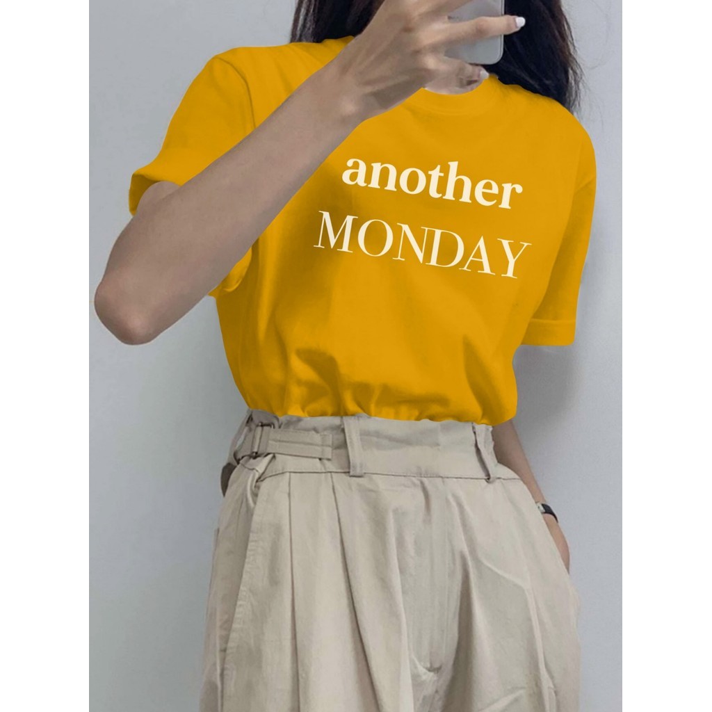 Camiseta Old School Colorida Amarelo Mostarda Oversized Another Monday Aesthetic Unissex Feminina
