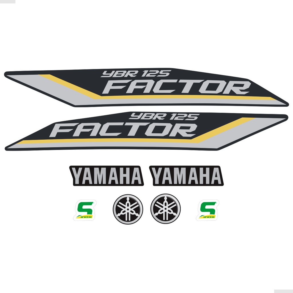 Kit Adesivos Para Moto Yamaha Factor 125 Ybr 2012 + Emblemas em Oferta na Shopee