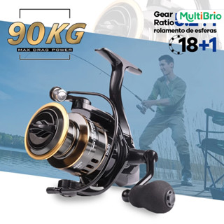 Molinete HE Série 1000-7000 Carretel em Metal Empunhadura EVA 10kg Limite Marítimo Oceânico em Oferta na Shopee
