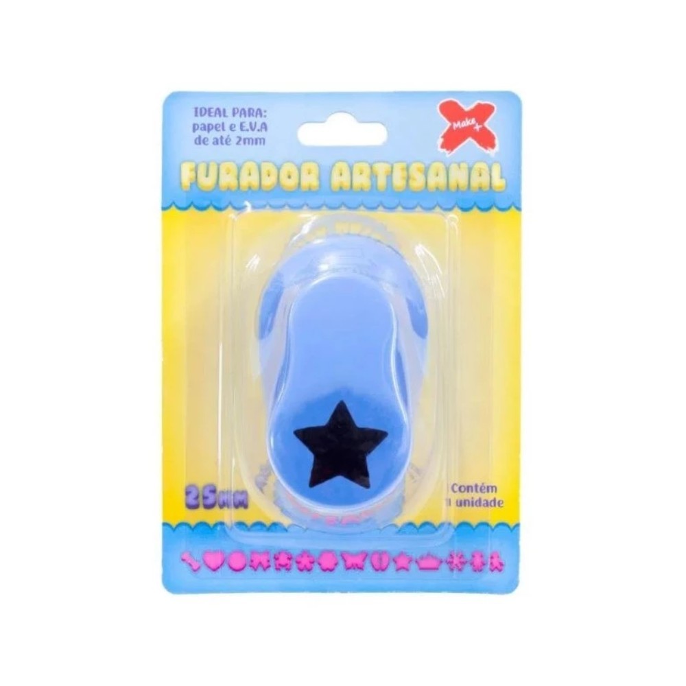 Furador Artesanal Estrela 25mm, Make+.