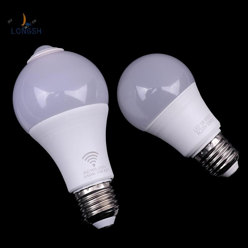 [LongSH] E27 PIR Sensor De Movimento Lâmpada 5W 9W 15W LED Com Detector Luz Noturna Nova