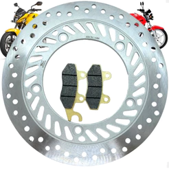 Disco + Pastilha De Freio Dianteiro Para Twister Cb250 2001 Até 2008 Pra Cb 300 2009 Até 2015