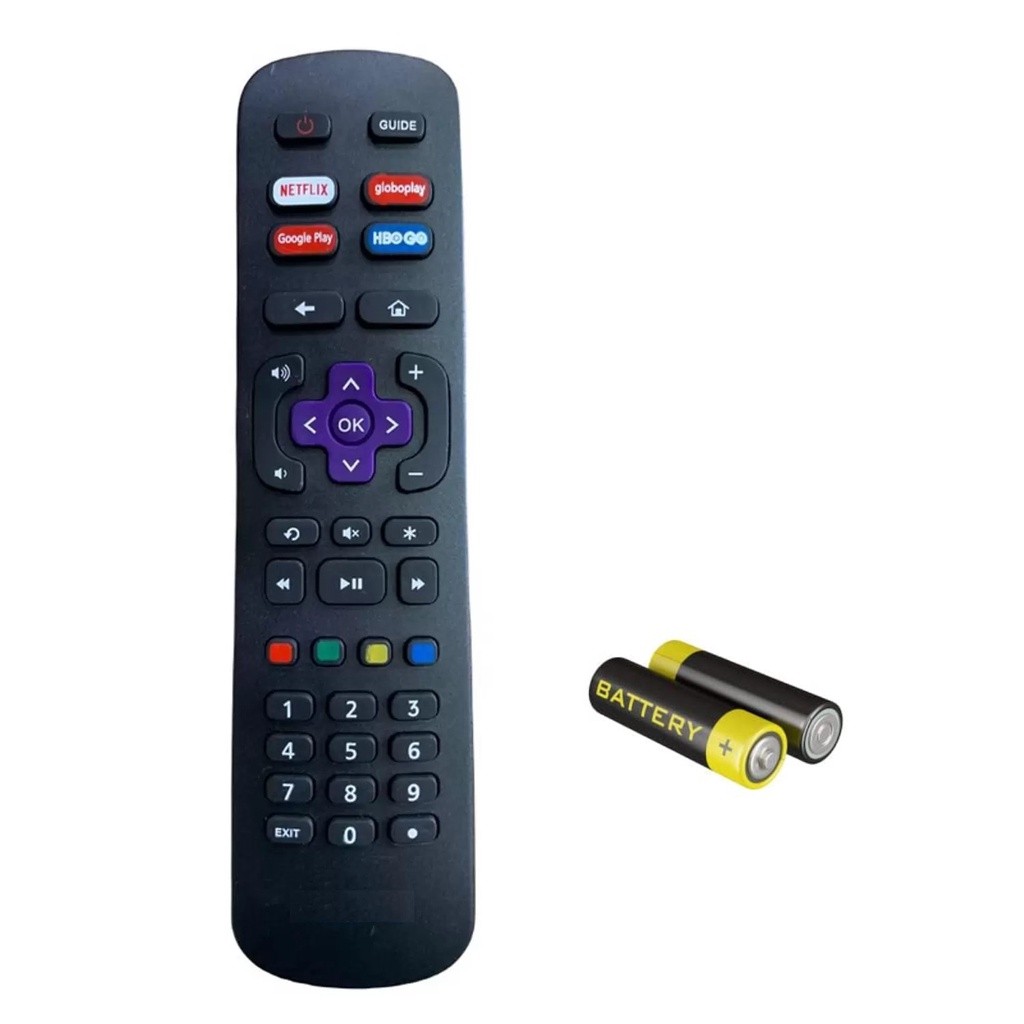 Controle Compatível Smart Tv AOC Roku e Smart Tv Philco Roku Netflix Globoplay Google Play Hbo Go