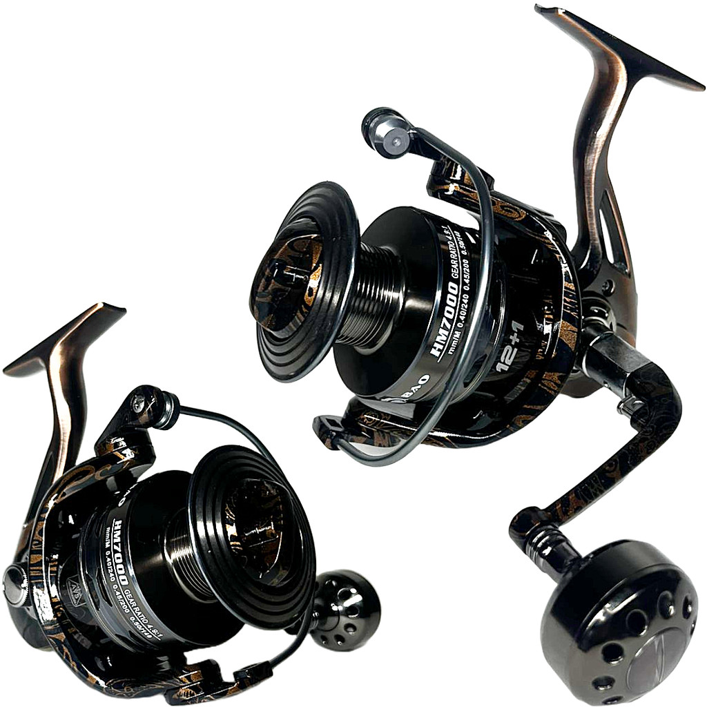 Molinete De Pesca Praia Debao HM 7000 - 13 Rolamentos - Drag: 18kg - Antiferrugem - Em Aluminio