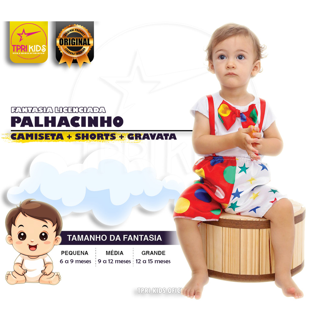 FANTASIA INFANTIL MENINO PALHACINHO GRAVATA CIRCO FESTA CARNAVAL ROUPA PALHAÇO BEBÊ CRIANÇA ANIVERSÁRIO MESVERSÁRIO LUXO em Oferta na Shopee