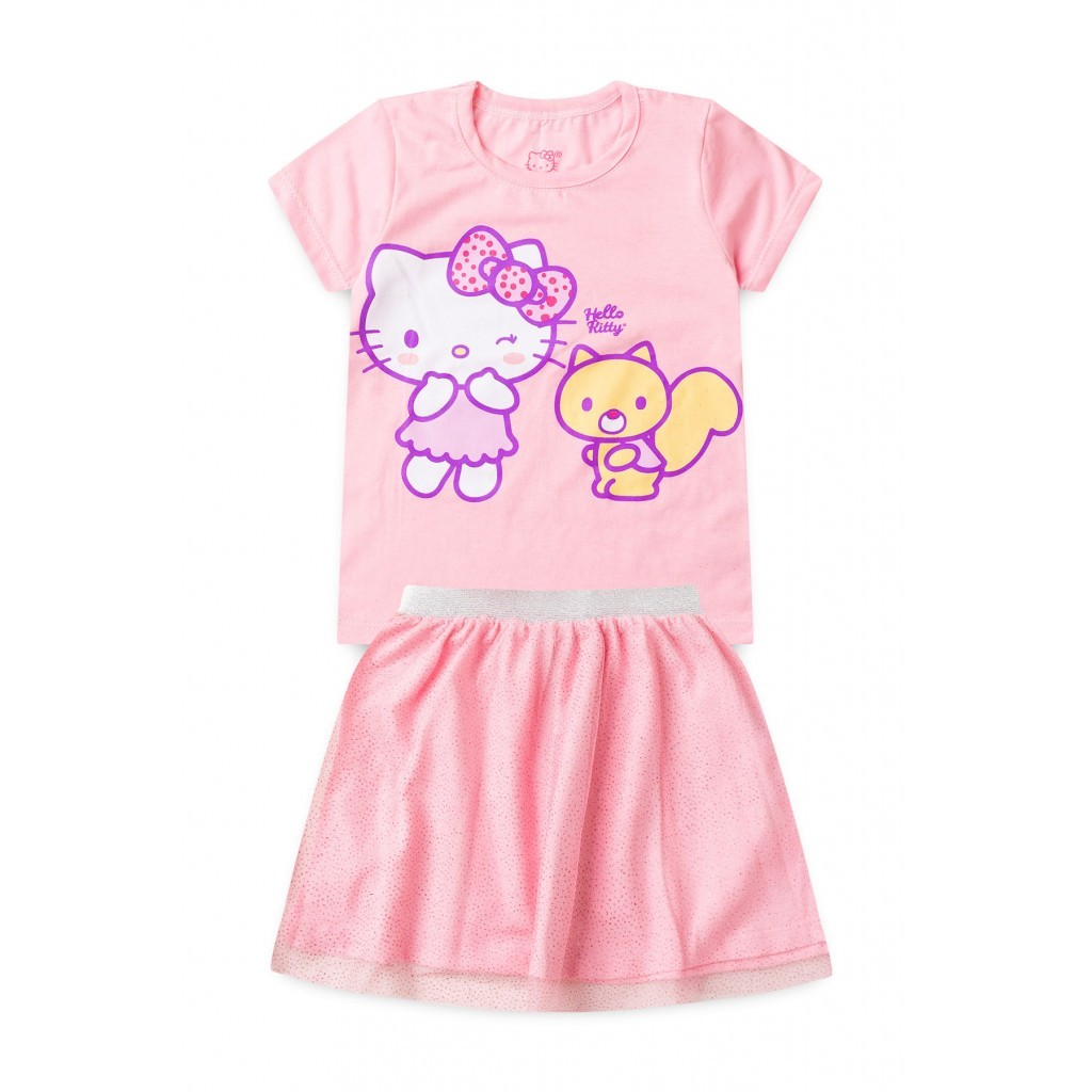 Conjunto Infantil Feminino Gatinho - Hello Kitty - Baby & Kids Fashion