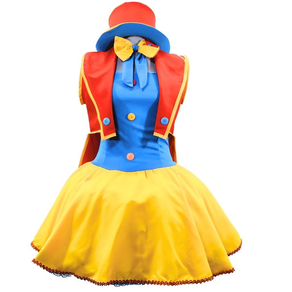 Fantasia Palhaço Feminina Adulta Luxo de Carnaval Completa em Oferta na Shopee