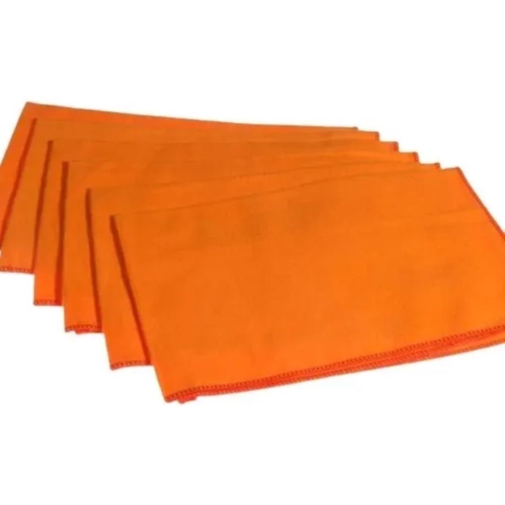 FLANELA LARANJA 38X58CM PARA LIMPEZA GERAL 10 UNIDADES