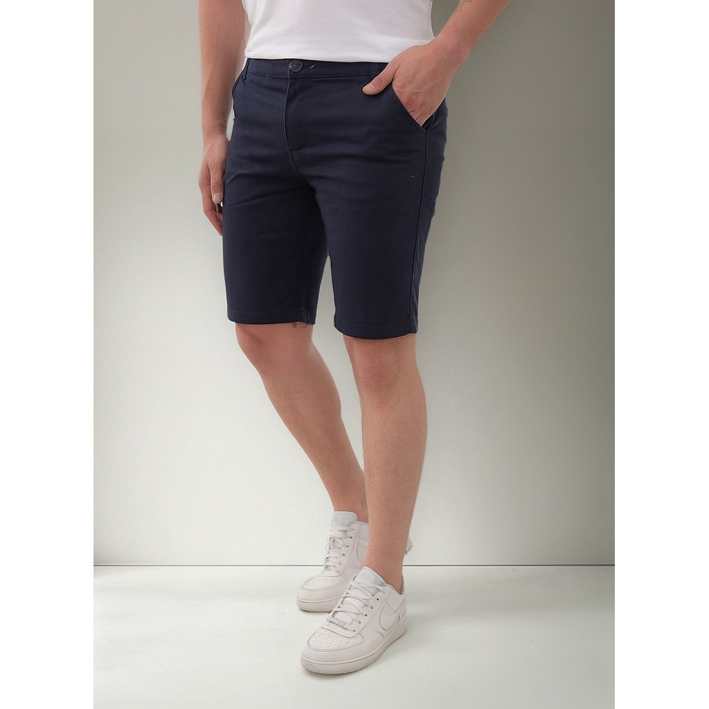 Bermuda Masculina Social Alfaiataria Elastano Bolso Faca