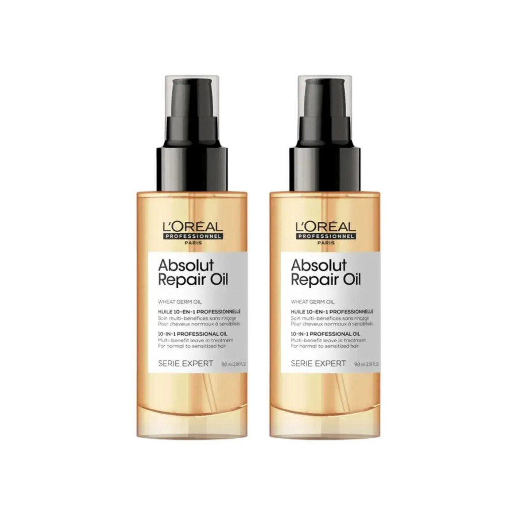 Kit Loréal Absolut Repair Oil- Leave-in Em Óleo 90 Ml (2un)