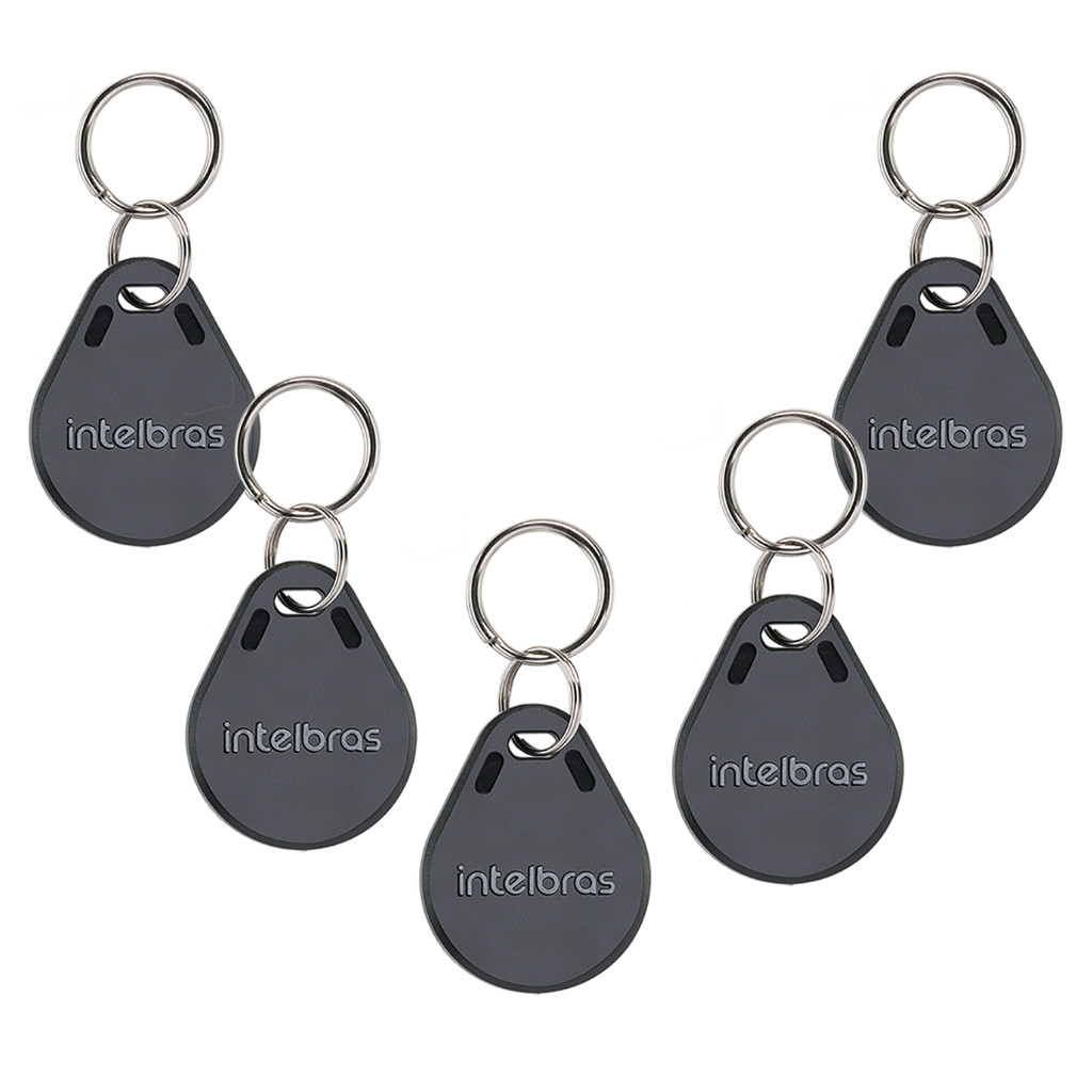 kit 5 Chaveiro Proximidade Condominio rfid 125khz Tag Intelbras controle de acesso **CONFIRMAR COMPATIBILIDADE**