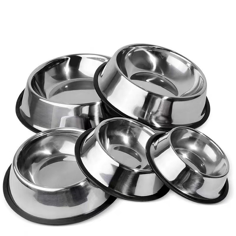 Comedouro e Bebedouro Inox Antiderrapante Para Cães e Gatos - Resistente e Ideal Para Pets de Todos os Potes - WYL em Oferta na Shopee