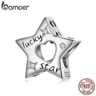 Bamoer 925 Sterling Sliver Charm Lucky Star Pingente DIY Para Pulseira Presentes em Oferta na Shopee