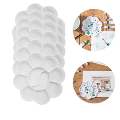 Kit 06 Bandeja Paleta Godê Flor Para Pintura com 10 Divisórias