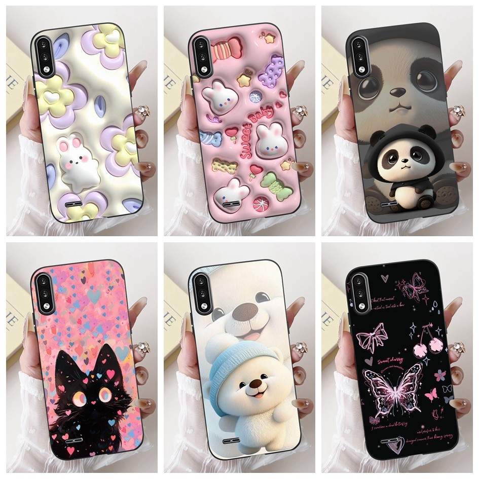 Caso À Prova De Choque Para LG K22 2020 Embalagem LMK200Z LMK200E LMK200B LM-K200 Capa Macia Adorável Coelho Dos Desenho