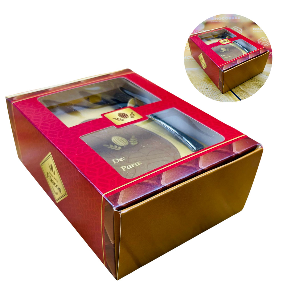 20 CAIXAS C/ VISOR 150/250G ELEGANCE IDEA PASCOA OUTLET