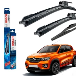 Kit Palheta Limpador De Parabrisa Dianteira E Traseira Kwid 2017 Até 2023 Original Bosch