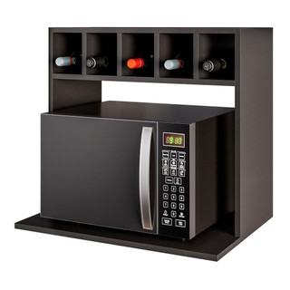 Suporte Micro-Ondas Forno Armário Aéreo com Adega 60cm Lótus Z34 Preto - Mpozenato em Oferta na Shopee