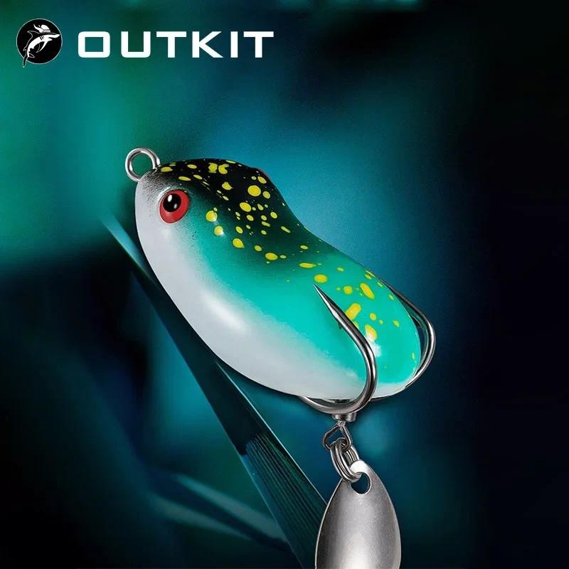 OUTKIT Mini Sapo Macio Isca De Pesca Spinner Metal Lantejoulas Duplo Gancho Trovão Isca7/12g Topwater Wobblers Swimbait em Oferta na Shopee