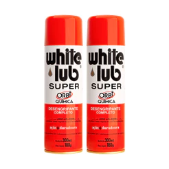 Kit 2 Un Lubrificante Corrente Moto White Lub Desengripante Anti Ferrugem Spray 300ml Orbi Multiuso