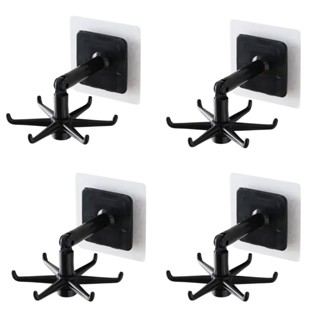 kit 4 gancho suporte multi utilidades para casa cozinha utensilios rotativo articulado encaixe facil em Oferta na Shopee