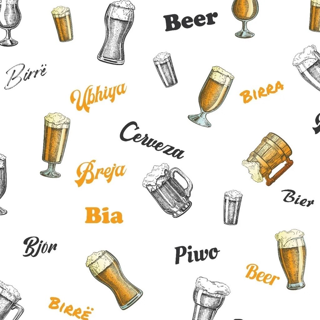 Adesivo De Parede Com Cervejas - Papel De Parede Adesivo Para Bar - Papel Parede Para Adega 1,44m²