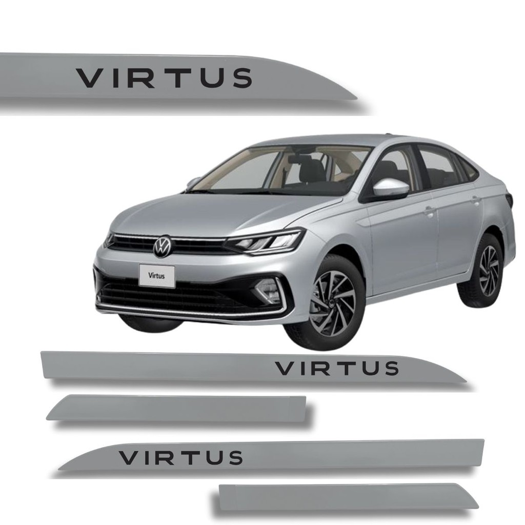 Friso Porta Lateral Vw Virtus Prata Sirius 2008 até 2025