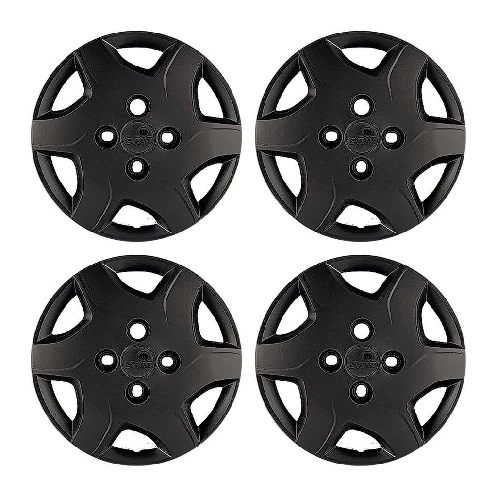 Calota Aro 13" Preto Fosco Modelo Celta 2012 a 2015 Jogo c/4 Calotas Grid - 042CB-POF-E