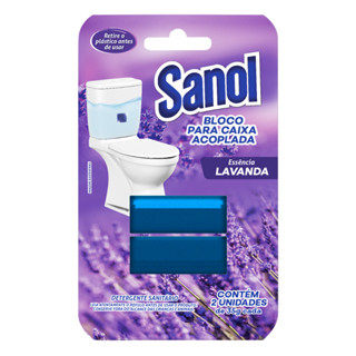 Bloco Sanitário para Caixa Acoplada Lavanda 2 Unidades Sanol em Oferta na Shopee
