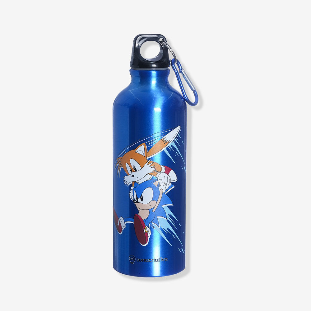 Garrafa com Mosquetão Sonic em Oferta na Shopee