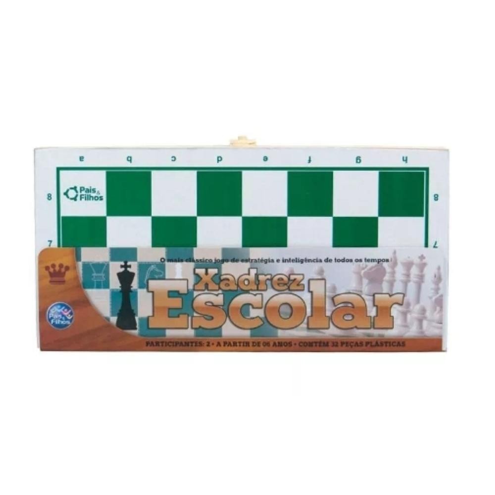 Jogo Xadrez Escolar Estojo 2907 Pais e Filhos