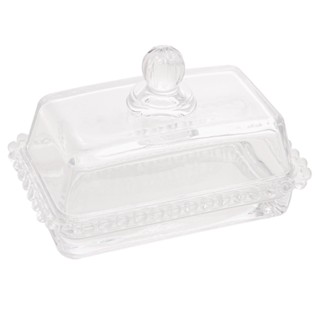 Manteigueira de Cristal com Tampa Pearl Wolff 17x10x10cm em Oferta na Shopee