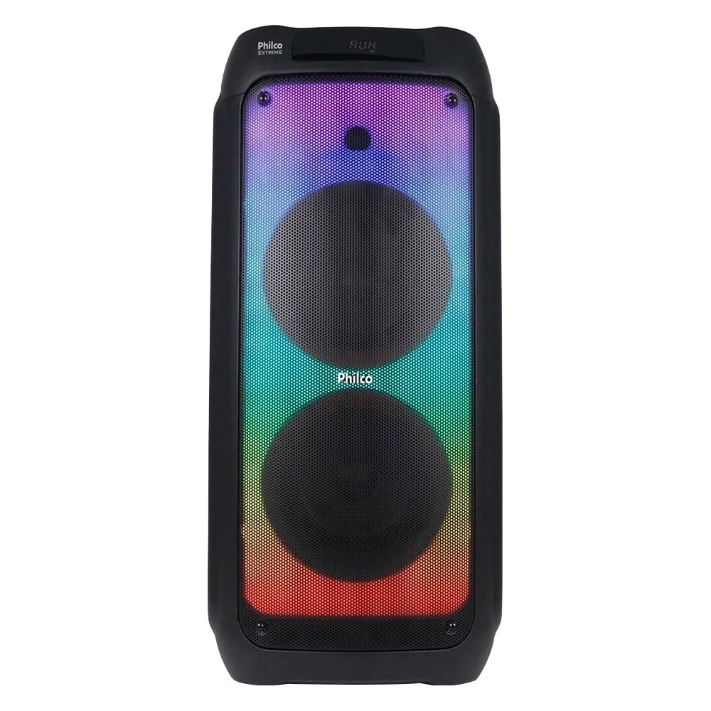 Caixa de Som Amplificada Philco PCX10100 | Bluetooth/Aux/USB, Bateria de Até 20 horas, 1500W, Preto - Audio