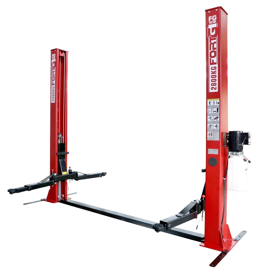 Elevador Hidráulico Automotivo 2.8 Toneladas 220V Trifásico Vermelho Altura Máx 1,85m - FortG Pro em Oferta na Shopee